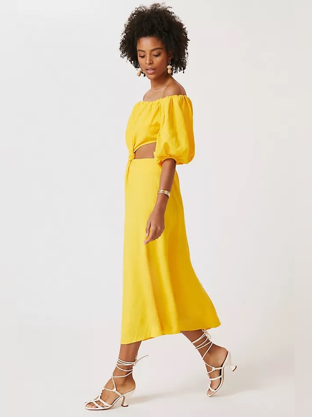 FARM Rio Vibrant Yellow One-Shoulder Maxi Dress - Picture 3 of 9